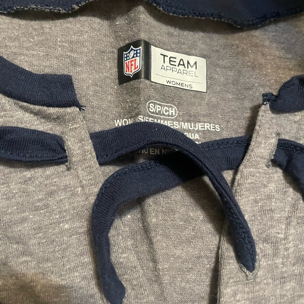 NFL Women Gray  and Blue top